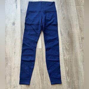 Lululemon Wunder Under Pant (Hi-Rise) (Tech Mesh) in Hero Blue Size 8